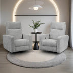 Sillón reclinable giratorio y deslizante eléctrico de 33.5W con cargador USB, juego de 2