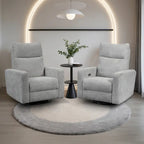 Sillón reclinable giratorio y deslizante eléctrico de 33.5W con cargador USB, juego de 2