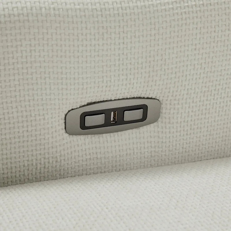 Sillón reclinable giratorio y deslizante eléctrico de 33.5W con cargador USB, juego de 2