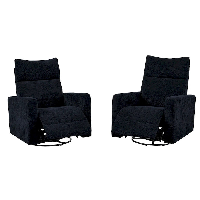 Sillón reclinable giratorio y deslizante eléctrico de 33.5W con cargador USB, juego de 2