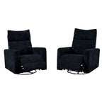 Sillón reclinable giratorio y deslizante eléctrico de 33.5W con cargador USB, juego de 2