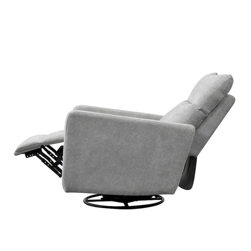 Sillón reclinable giratorio y deslizante eléctrico de 33.5W con cargador USB, juego de 2