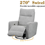 Sillón reclinable giratorio y deslizante eléctrico de 33.5W con cargador USB, juego de 2