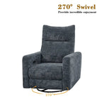 Sillón reclinable giratorio y deslizante eléctrico de 33.5W con cargador USB, juego de 2