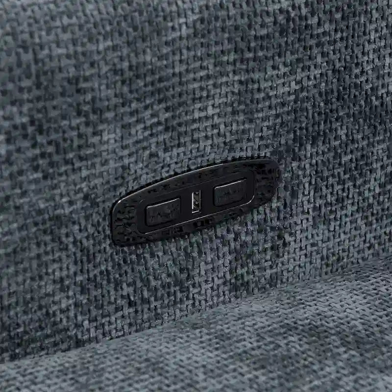 Sillón reclinable giratorio y deslizante eléctrico de 33.5W con cargador USB, juego de 2