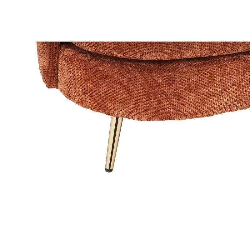 Sofá Tapizado con Patas de Metal Dorado Sofá Biplaza para Sala de Estar, Dormitorio, Apartamento, Dormitorio de Espacio Pequeño