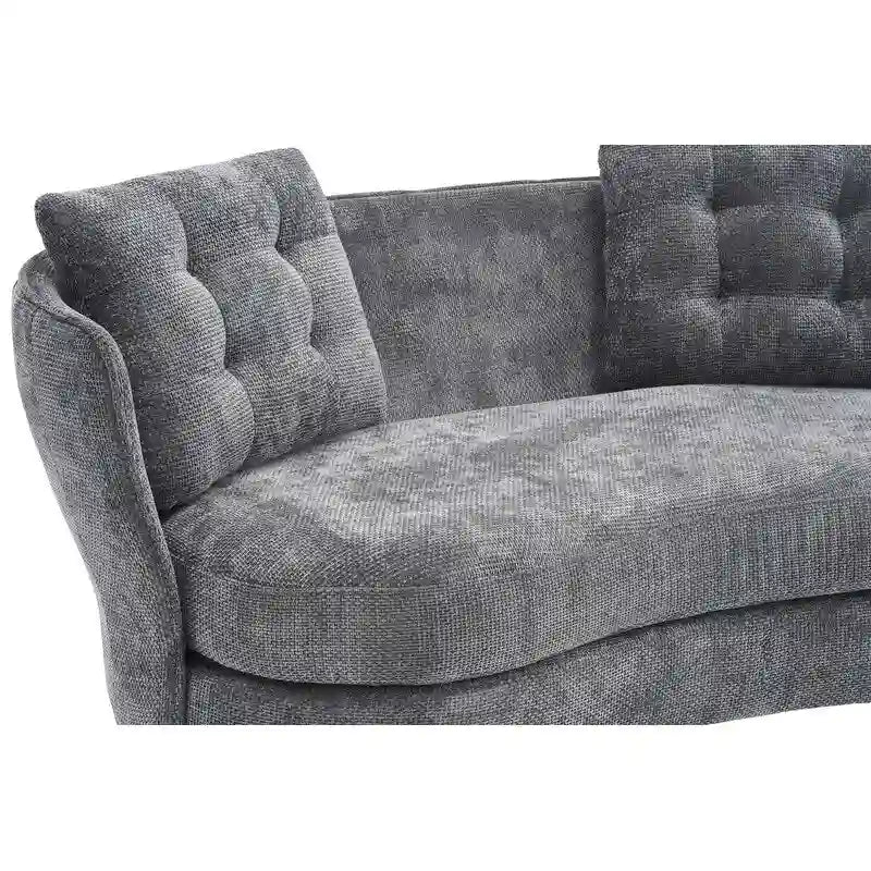 Sofá Tapizado con Patas de Metal Dorado Sofá Biplaza para Sala de Estar, Dormitorio, Apartamento, Dormitorio de Espacio Pequeño