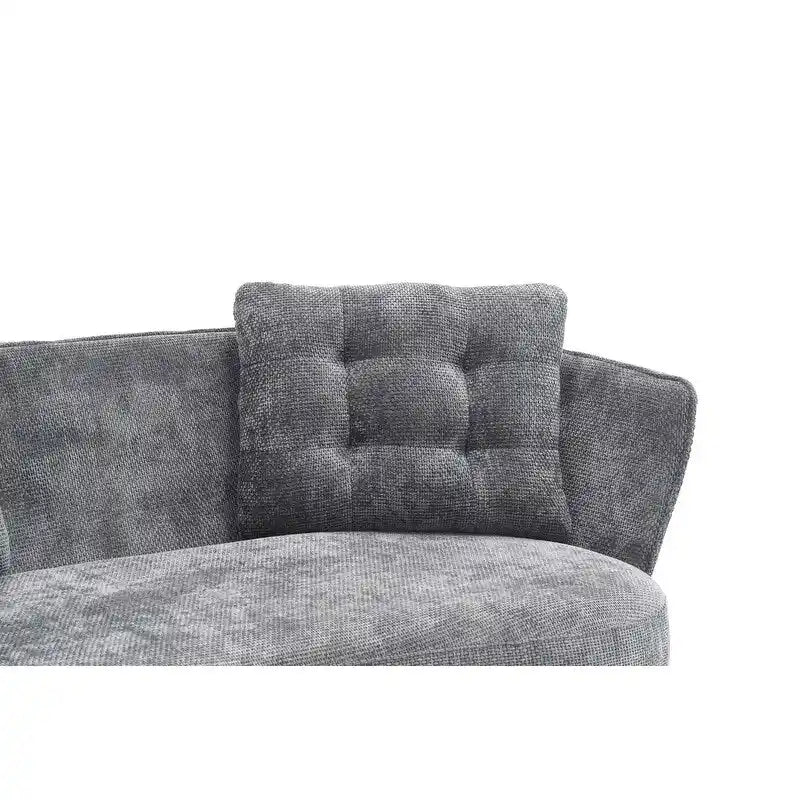 Sofá Tapizado con Patas de Metal Dorado Sofá Biplaza para Sala de Estar, Dormitorio, Apartamento, Dormitorio de Espacio Pequeño