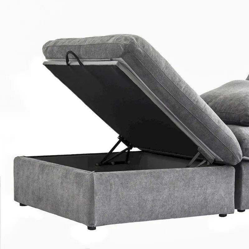 Sofá modular seccional Cloud, sofá de plumas cómodo para sala de estar