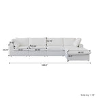 Sofá modular seccional Cloud, sofá de plumas cómodo para sala de estar