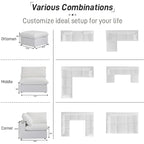 Sofá modular seccional Cloud, sofá de plumas cómodo para sala de estar