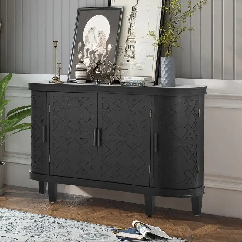 Aparador de madera con acentos y 4 puertas