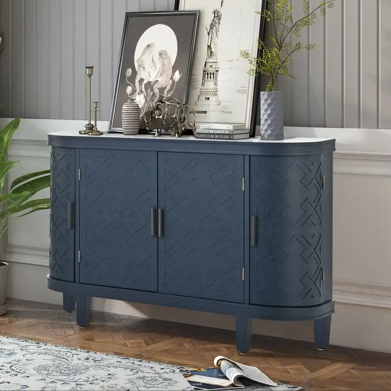 Aparador de madera con acentos y 4 puertas