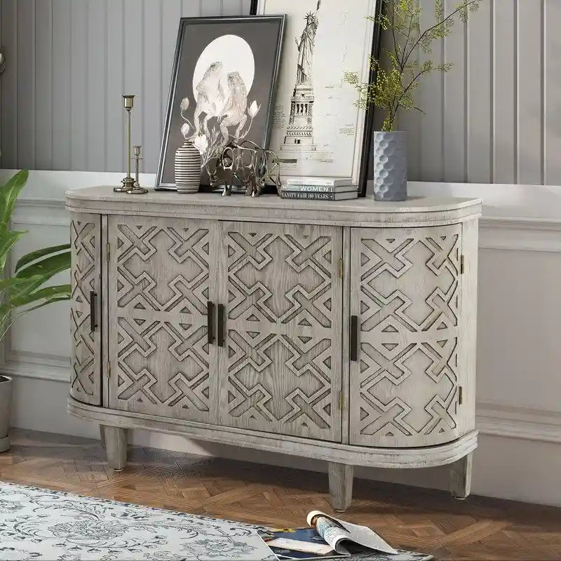 Aparador de madera con acentos y 4 puertas