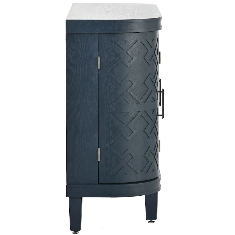 Aparador de madera con acentos y 4 puertas