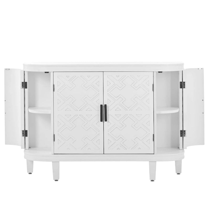 Aparador de madera con acentos y 4 puertas