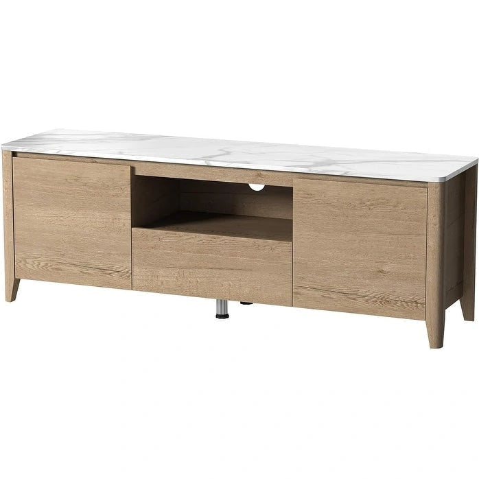 Mueble de TV moderno de 58 pulgadas, centro de entretenimiento, gabinete de TV con almacenamiento - 58 pulgadas