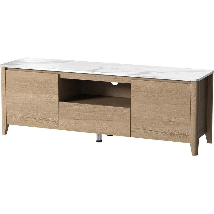 Mueble de TV moderno de 58 pulgadas, centro de entretenimiento, gabinete de TV con almacenamiento - 58 pulgadas
