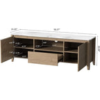 Mueble de TV moderno de 58 pulgadas, centro de entretenimiento, gabinete de TV con almacenamiento - 58 pulgadas