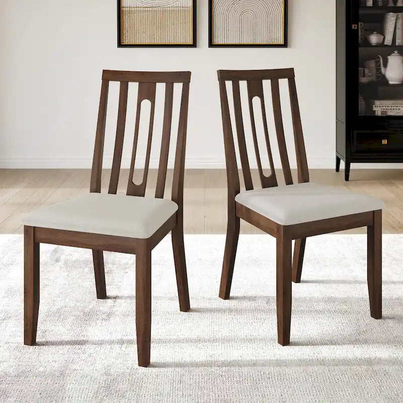 Juego de comedor de madera contemporáneo moderno de 7 piezas