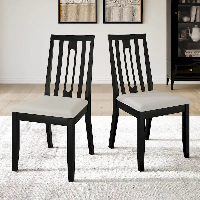 Juego de comedor de madera contemporáneo moderno de 7 piezas