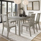 Juego de comedor de madera contemporáneo moderno de 7 piezas