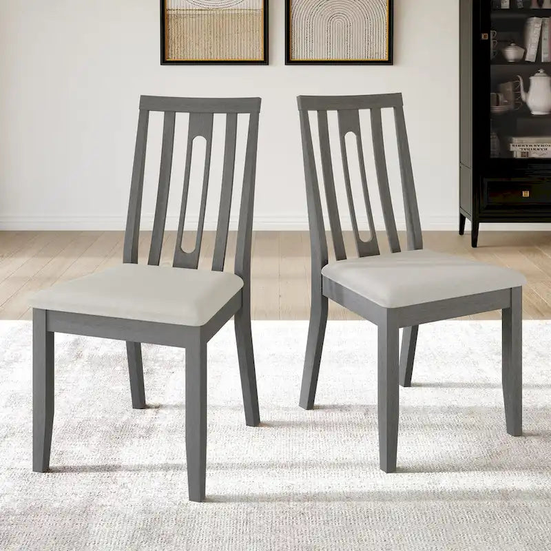 Juego de comedor de madera contemporáneo moderno de 7 piezas