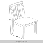 Juego de comedor de madera contemporáneo moderno de 7 piezas