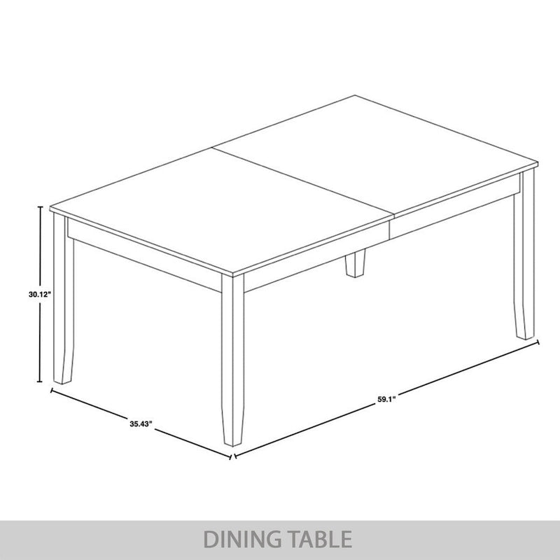 Juego de comedor de madera contemporáneo moderno de 7 piezas