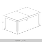 Juego de comedor de madera contemporáneo moderno de 7 piezas