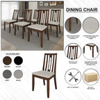 Juego de comedor de madera contemporáneo moderno de 7 piezas