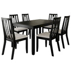 Juego de comedor de madera contemporáneo moderno de 7 piezas