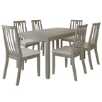 Juego de comedor de madera contemporáneo moderno de 7 piezas